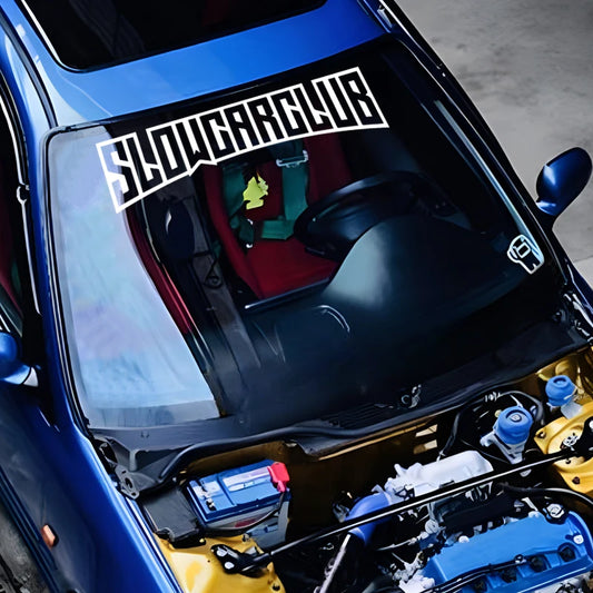 JDM SLOW CAR CLUB Windshield Stickers