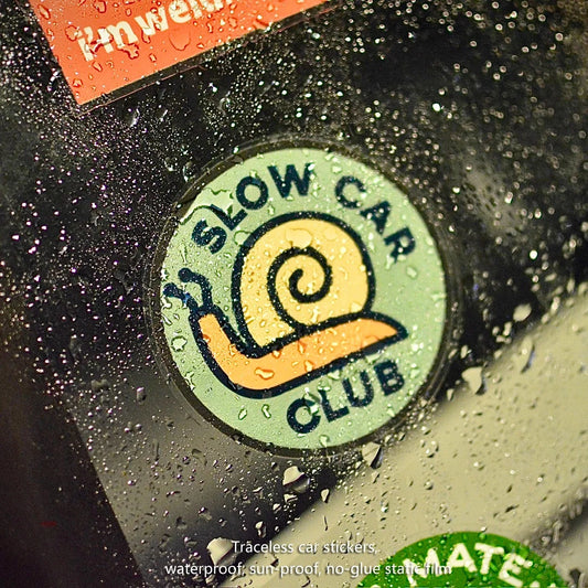 SLOW CAR CLUB Windshield Car Sticker