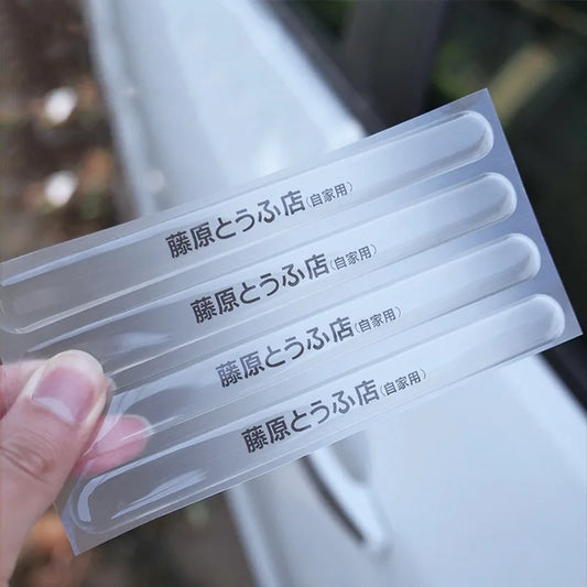 4Pcs JDM Initial D Clear Car Door Edge Protective Stickers