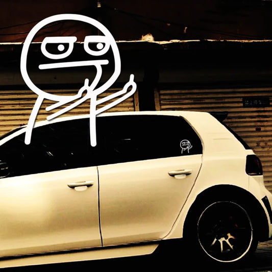 2PCS Middle Finger Car Sticker