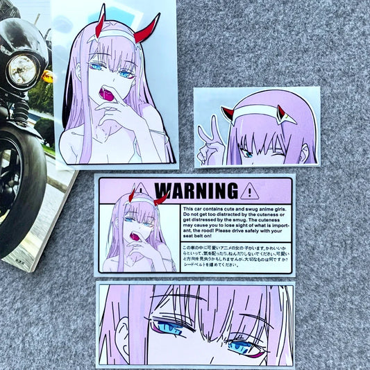 JDM 2D Warning Anime Girl
