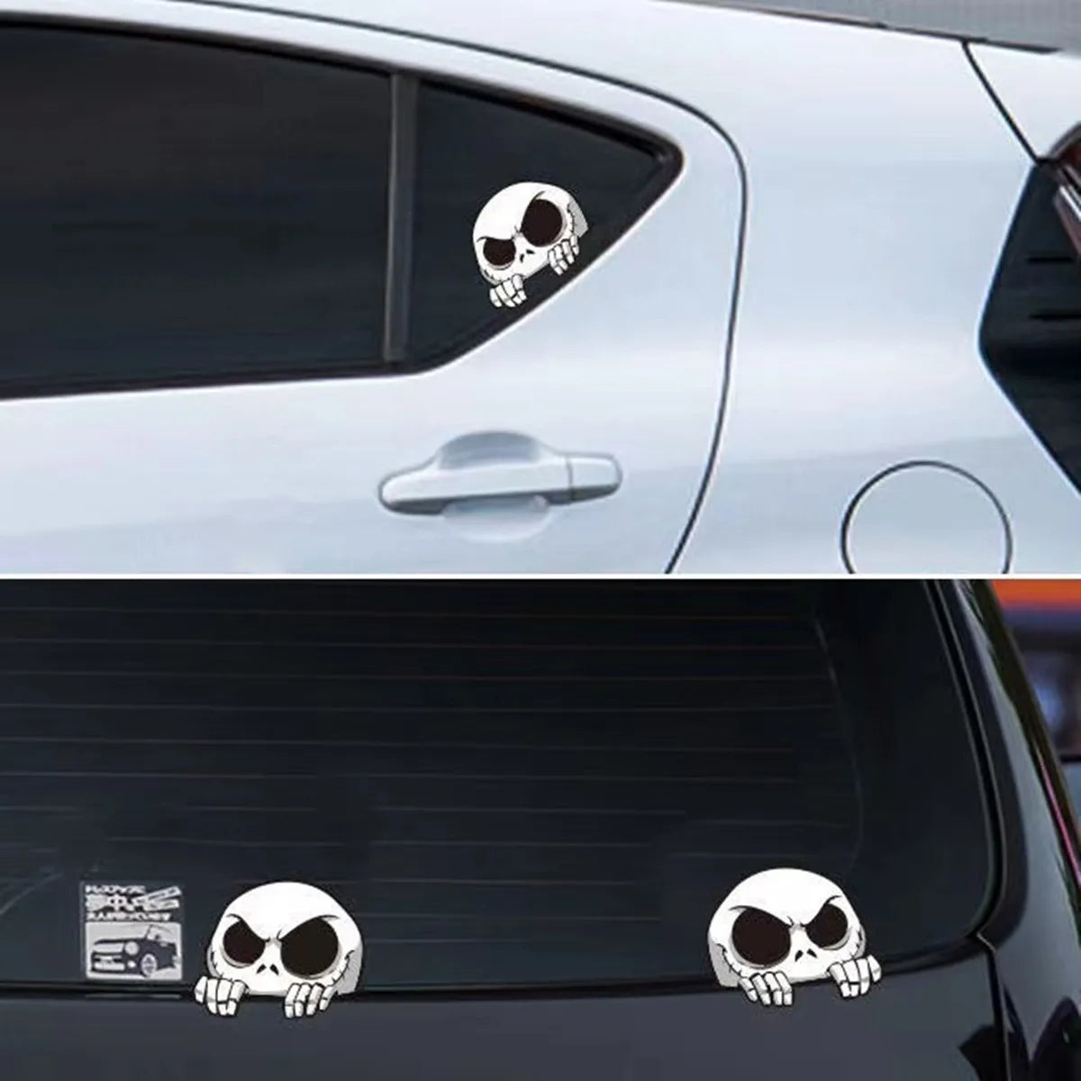 Skull Peek Anime Door Seam Sticker