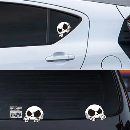 Skull Peek Anime Door Seam Sticker