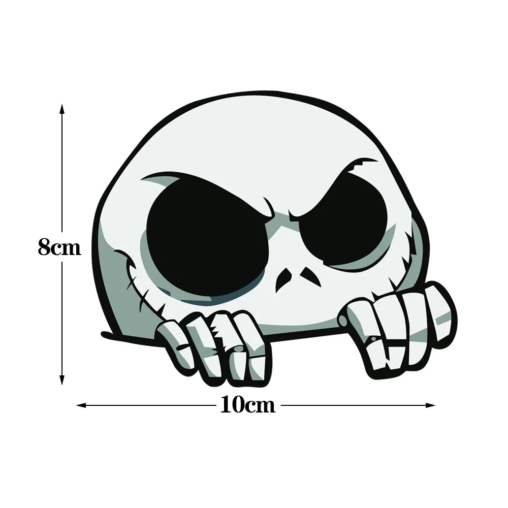 Skull Peek Anime Door Seam Sticker