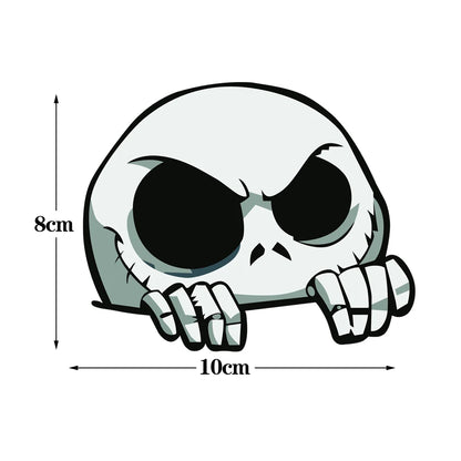 Skull Peek Anime Door Seam Sticker