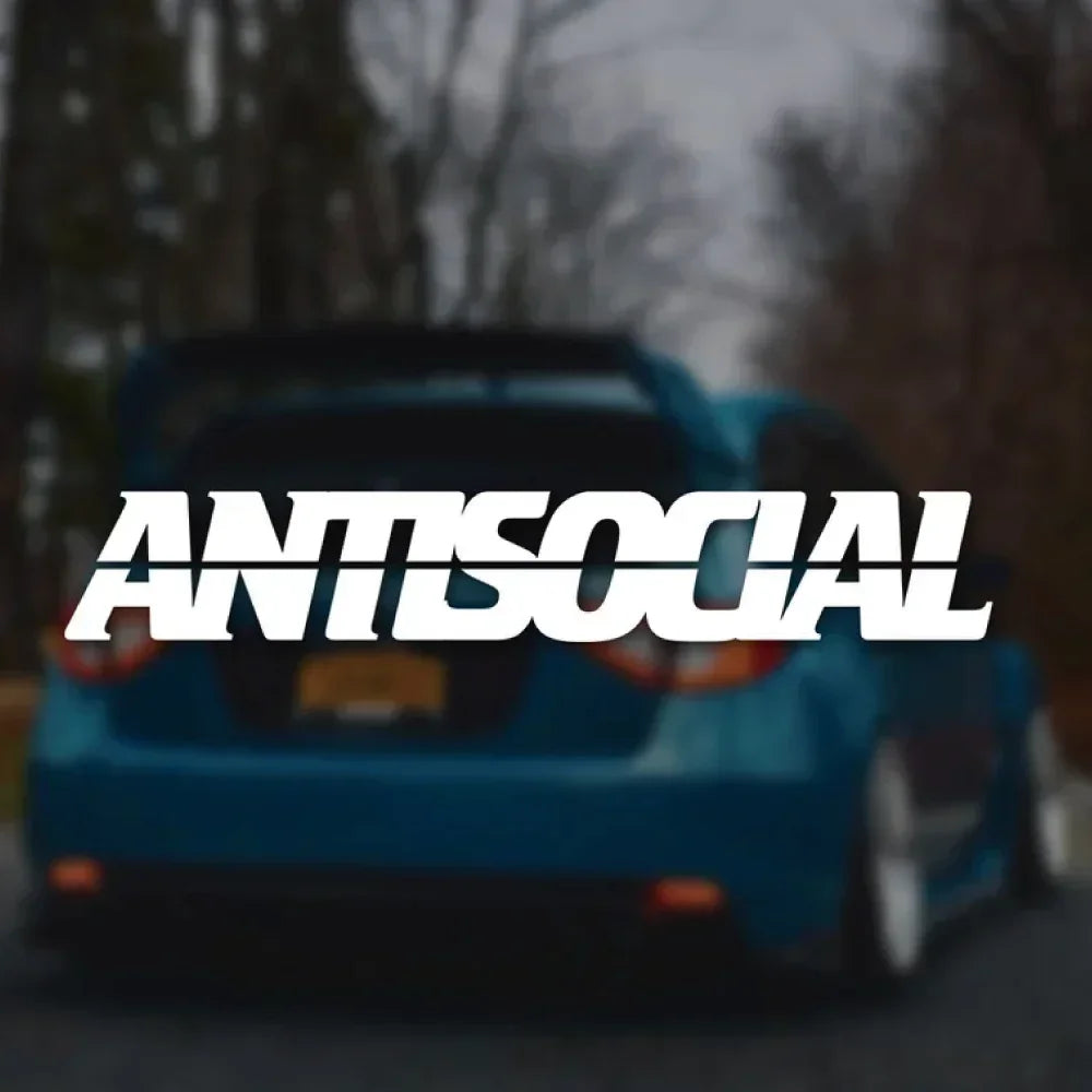 ANTISOCIAL Windshield Banner Sticker