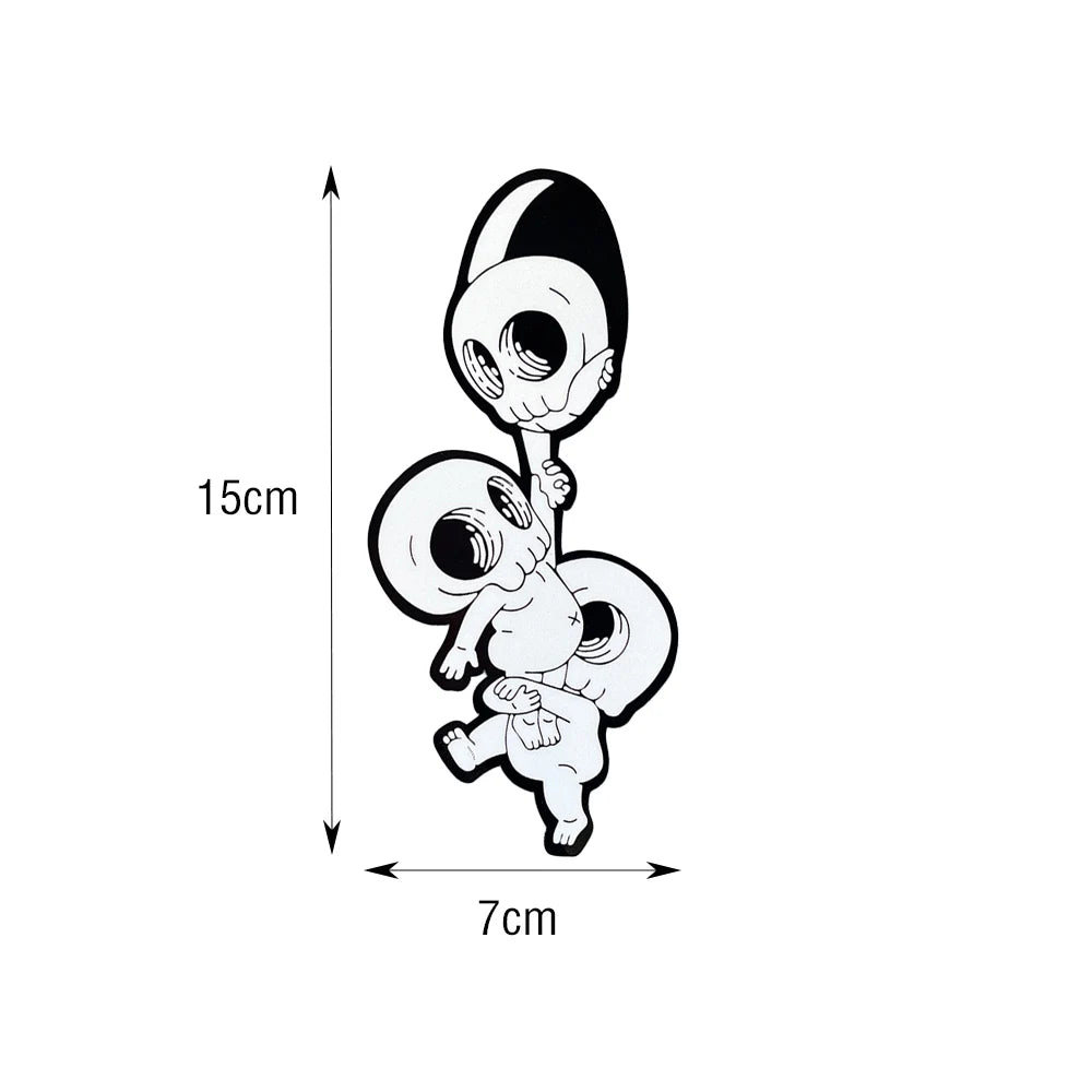 Skull Peek Anime Door Seam Sticker