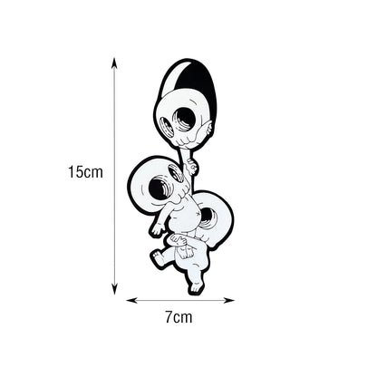 Skull Peek Anime Door Seam Sticker