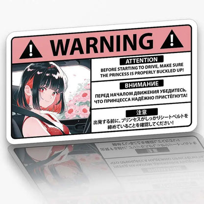 WARNING JDM Anime Sticker